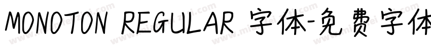 MONOTON REGULAR 字体字体转换